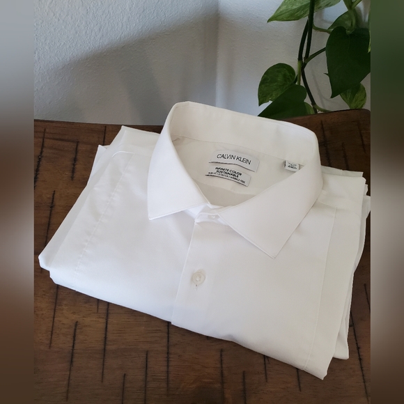 Calvin Klein Other - CK Calvin Klein White Tuxedo Shirt French Cuffs Bib Front Formal